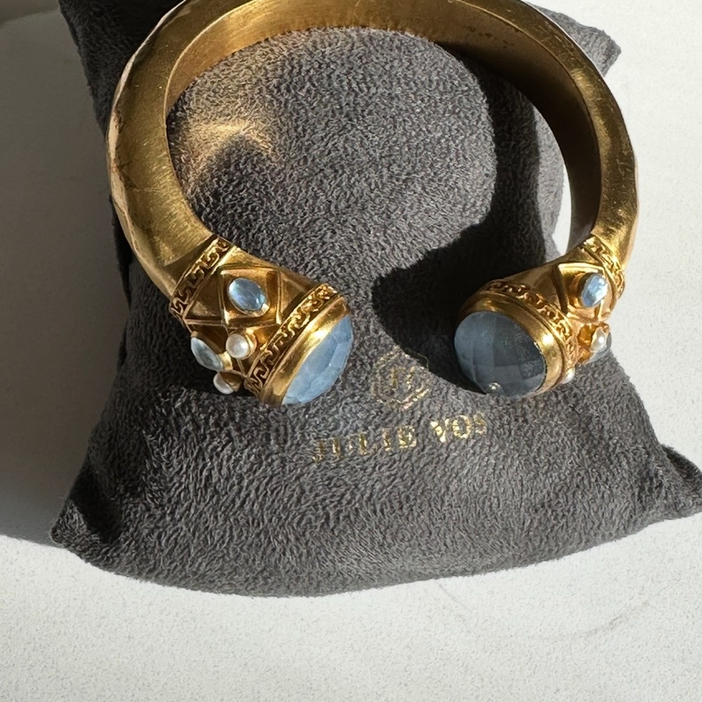 Julie Vos Gold and Blue Statement Bracelet
